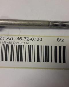 Hexagon head screw M 8x80 DIN 931 SST